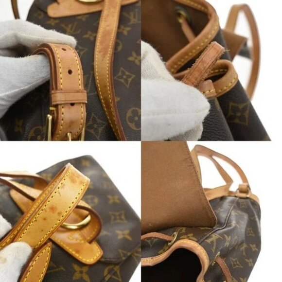 LOUIS VUITTON Montsouris MM Backpack Bag Monogram Leather Brown M51136 77CA350